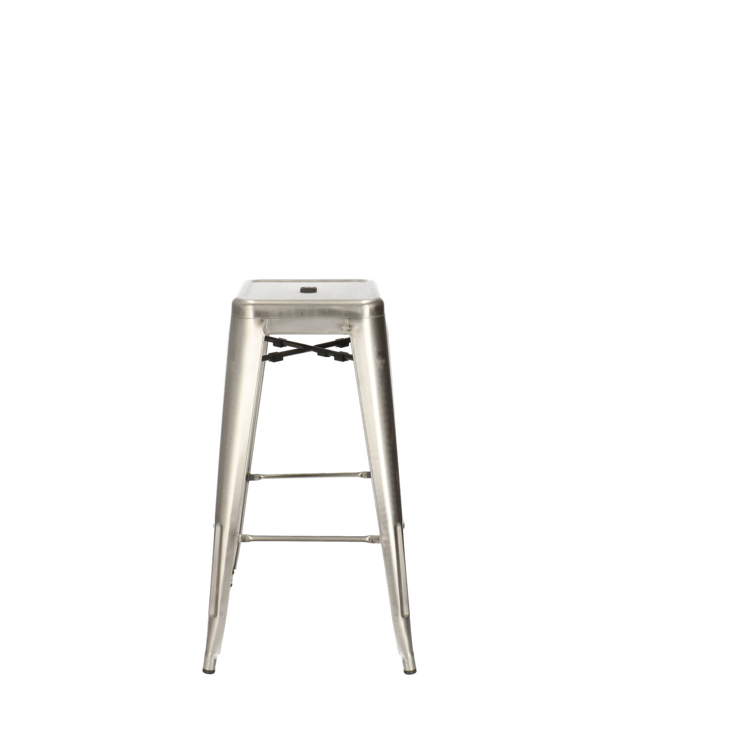DL FACTORY Silver industrial Metal indoor bar stool